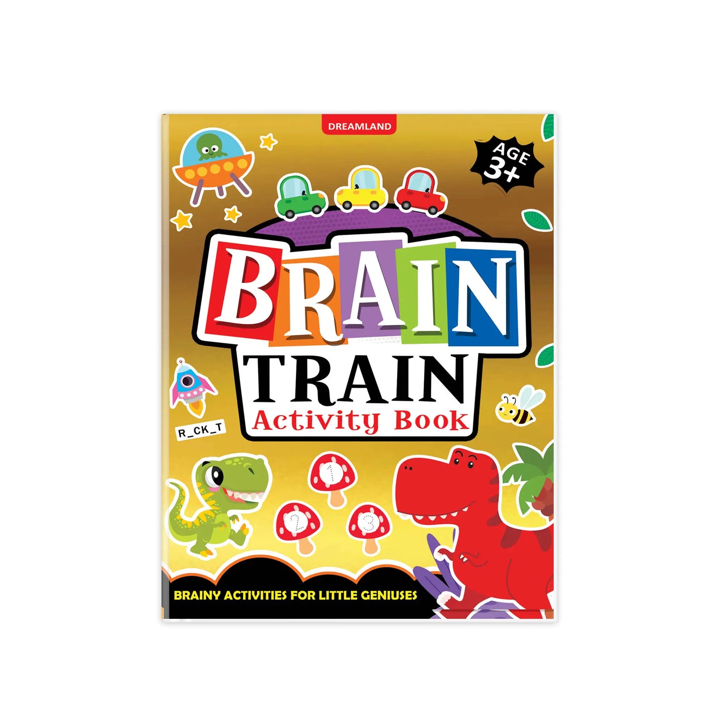 Brain Train Activity Book for Kids Age 3+ - With Colouring Pages, Mazes, Puzzles and Word searches Activities