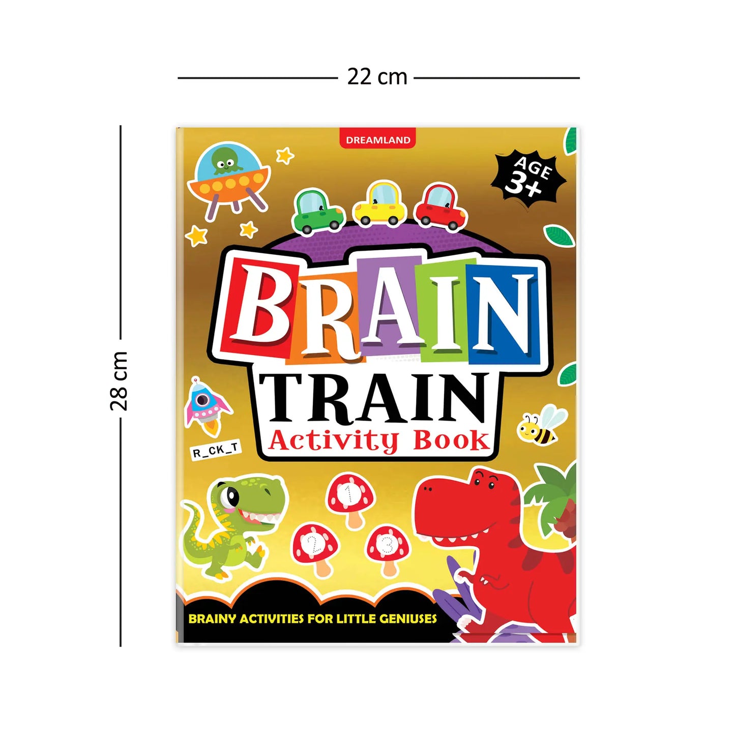 Brain Train Activity Book for Kids Age 3+ - With Colouring Pages, Mazes, Puzzles and Word searches Activities