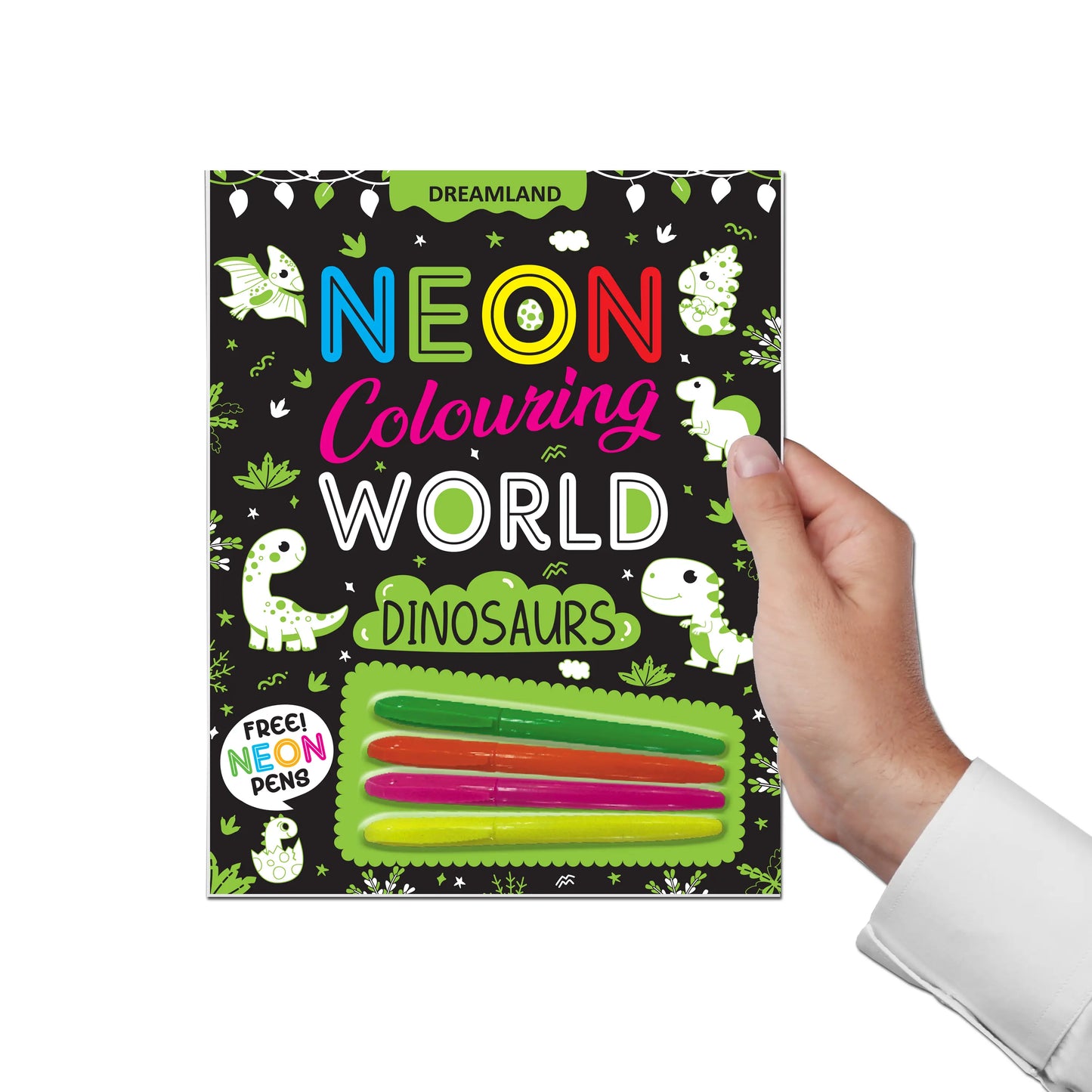 Dinosaurs Neon Colouring World Book for Kids Age 4 - 7 years with Neon Pens