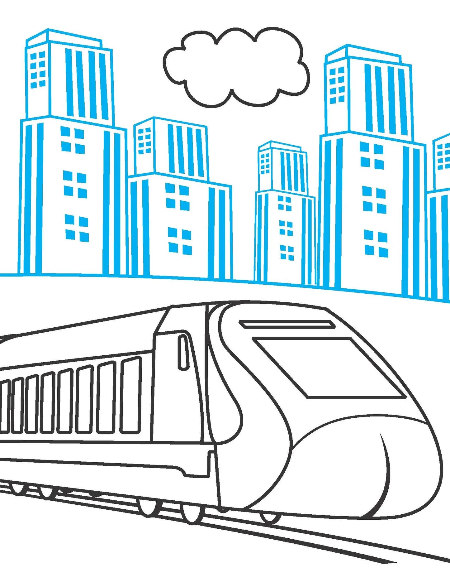 Vehicles Neon Colouring World Book for Kids Age 4 - 7 years with Neon Pens