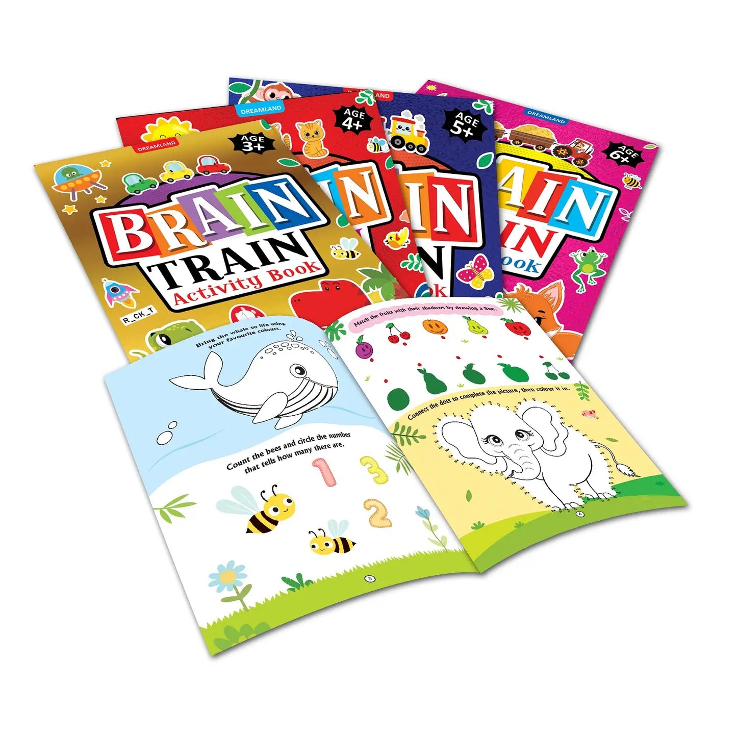 Brain Train Activity Books Pack- A Set of 4 Books