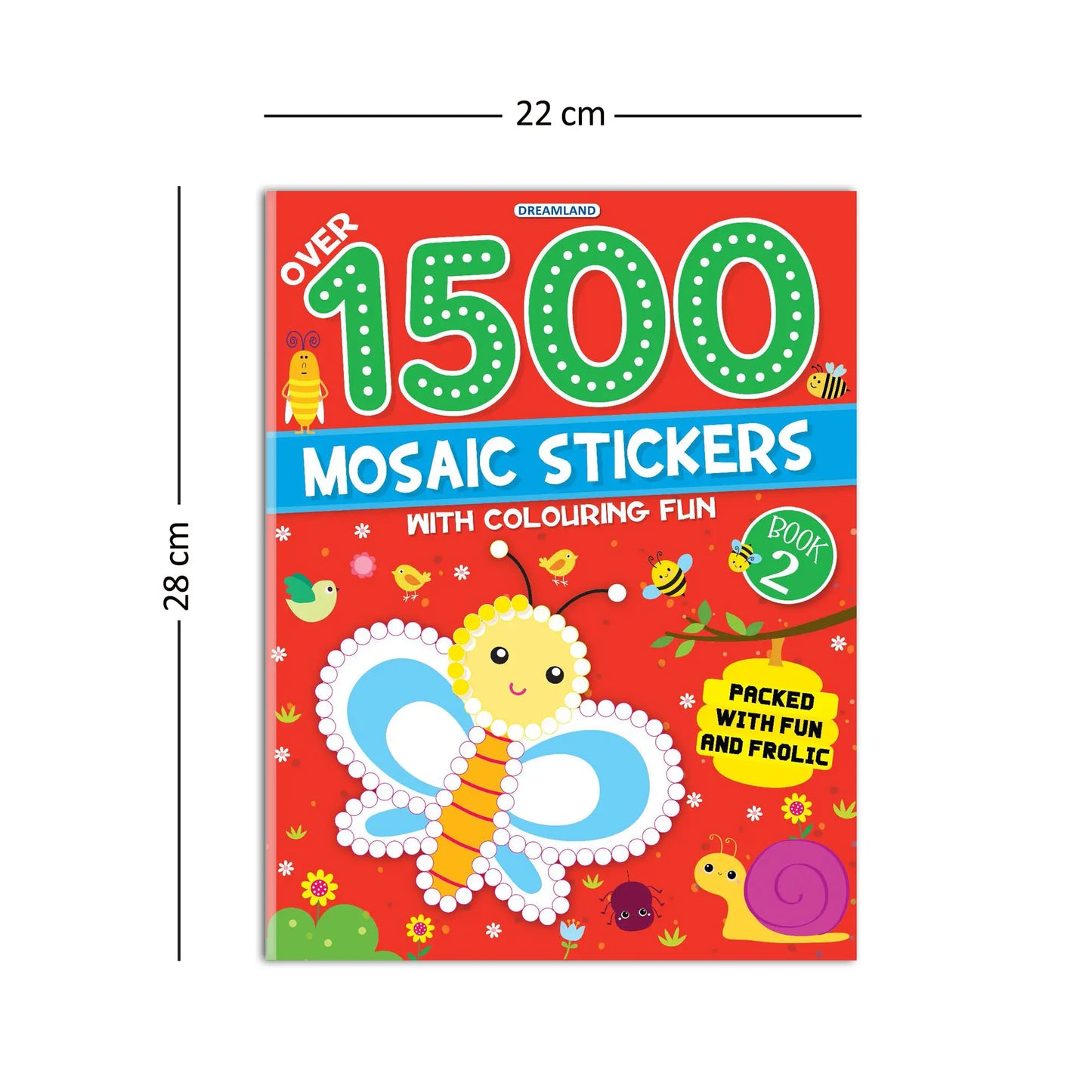 1500 Mosaic Stickers Book 2 with Colouring Fun - Sticker Book for Kids Age 4 - 8 years