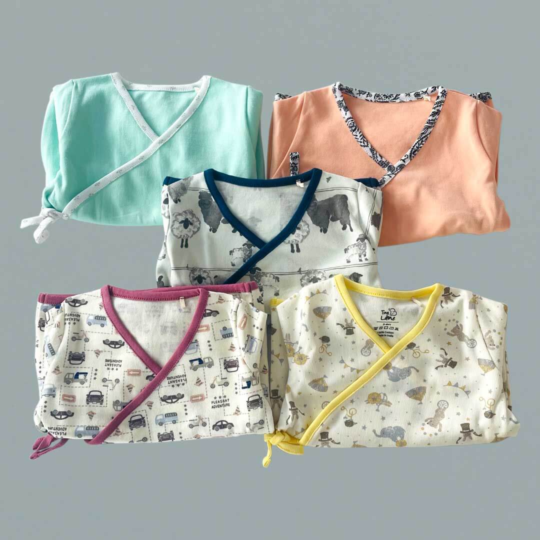 Super Soft Baby Vests | Pack of 5 Jhablas - Tinycubs -