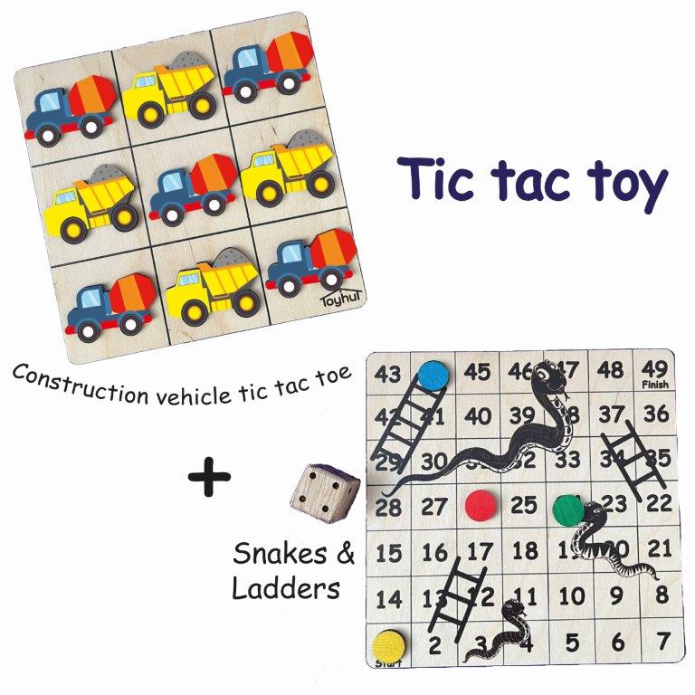 Tic Tac Toy - Construction Vehicles - Tinycubs -