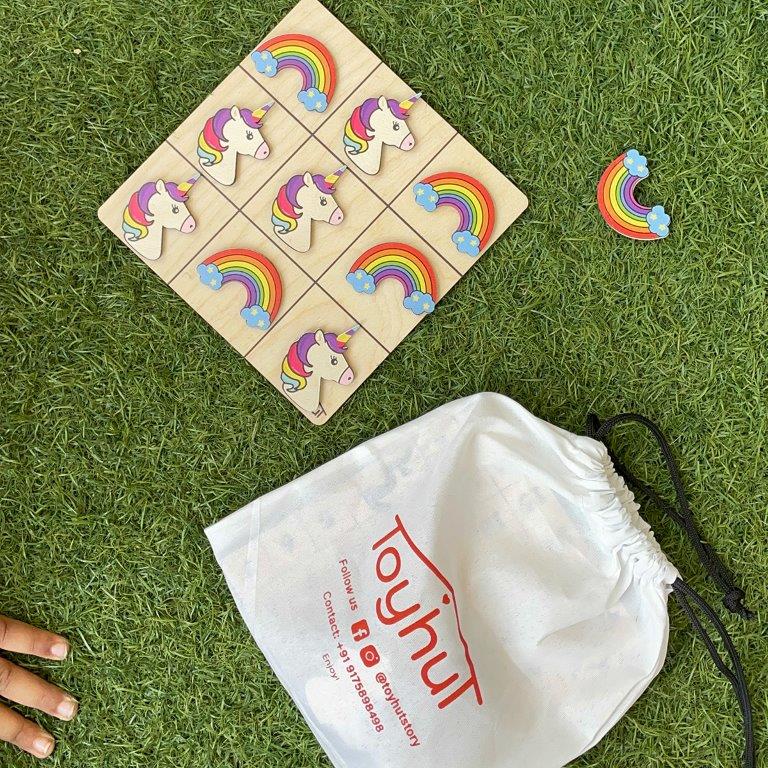Tic Tac Toy - Unicorn & Rainbow - Tinycubs -