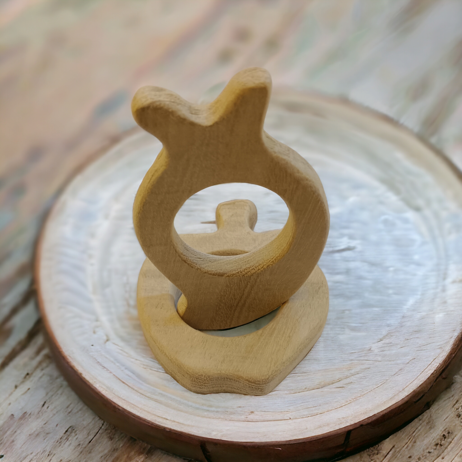 100% Pure Neem Wooden Teethers For Babies Of Age 0 To 3 Years | Apple & Mango Shapes - Tinycubs - 