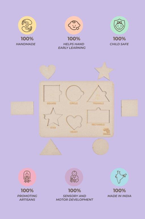 6 little shapes puzzle - Tinycubs - 