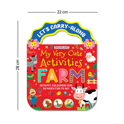 Farm- Let's Carry-Along Activity, Colouring Book for Kids Age 3 -8 years (My Very Cute Activities Series)