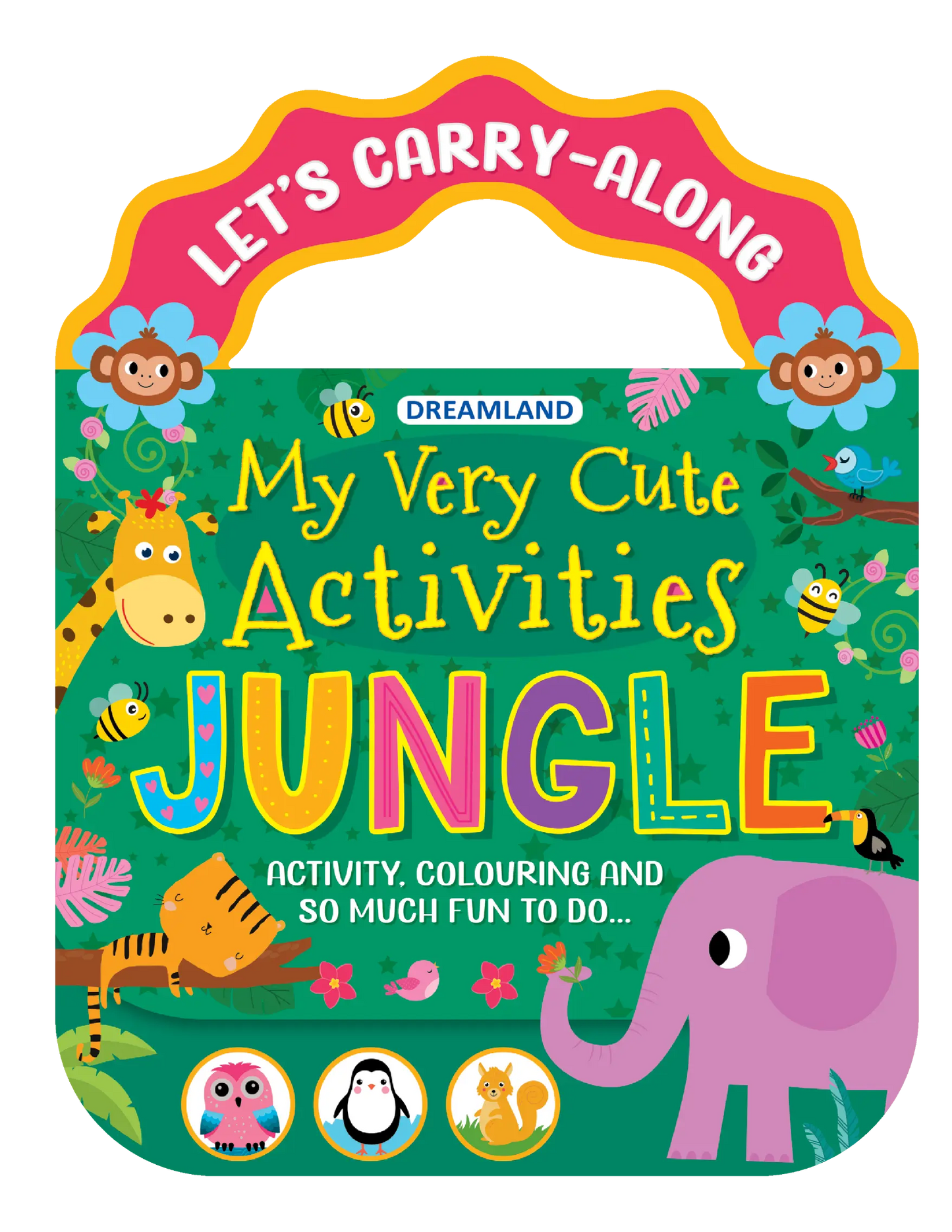 Jungle- Let's Carry-Along Activity, Colouring Book for Kids Age 3 -8 years (My Very Cute Activities Series)