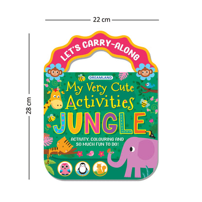 Jungle- Let's Carry-Along Activity, Colouring Book for Kids Age 3 -8 years (My Very Cute Activities Series)