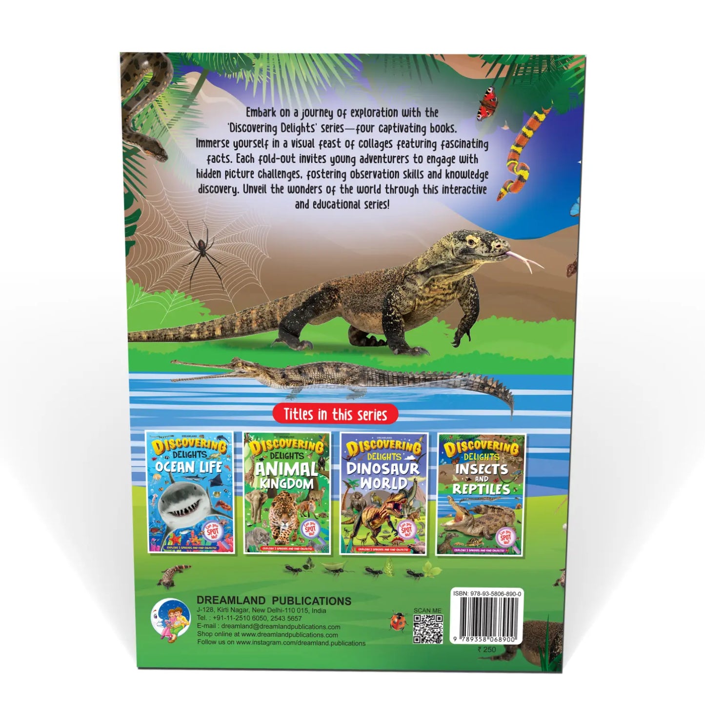 Insects and Reptiles Discovering Delights Flap Book for Kids Age 4 - 10 years