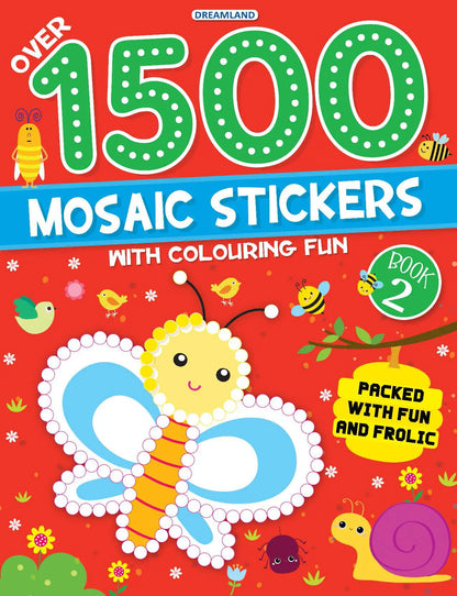 1500 Mosaic Stickers Book 2 with Colouring Fun  - Sticker Book for Kids Age 4 - 8 years