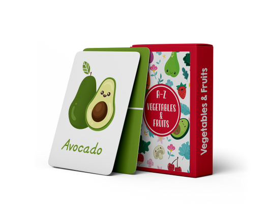 A-Z Flashcards - Fruits and Vegetables - Tinycubs - 