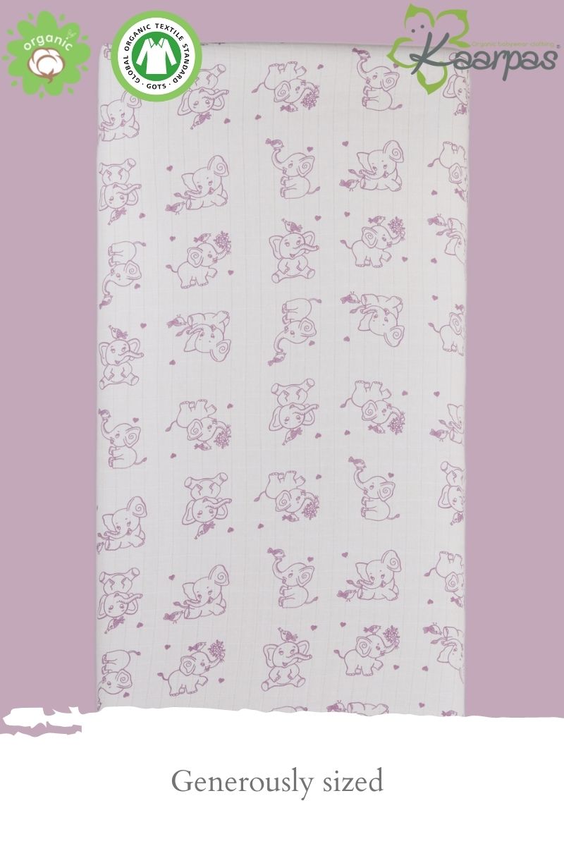 Adorable Animal' Cotton Fitted Cot Crib Sheet : Elephant - Tinycubs - 