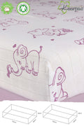 Adorable Animal' Cotton Fitted Cot Crib Sheet : Elephant - Tinycubs - 