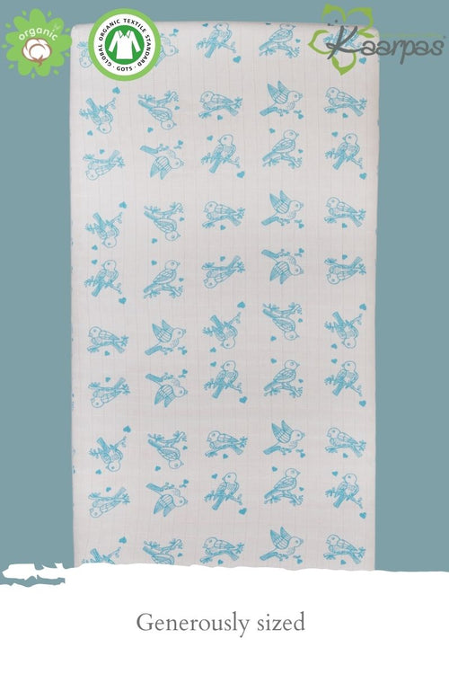 Adorable Animal' Cotton Fitted Cot Crib Sheet : Sparrow - Tinycubs - 