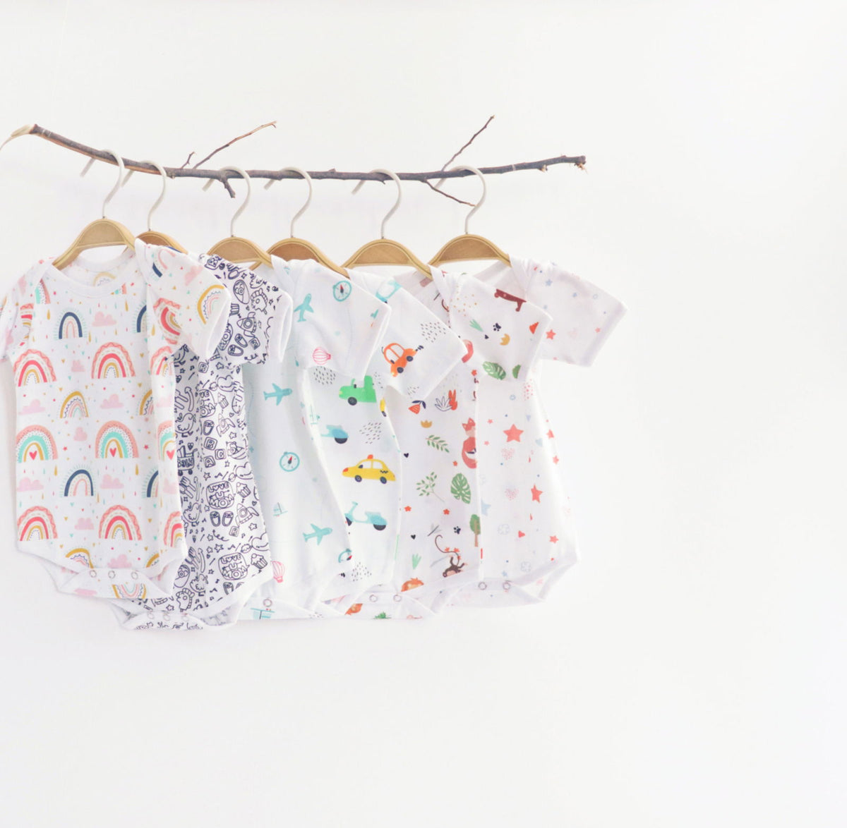 All Colours Bodysuits - Set of 6 - Tinycubs - 