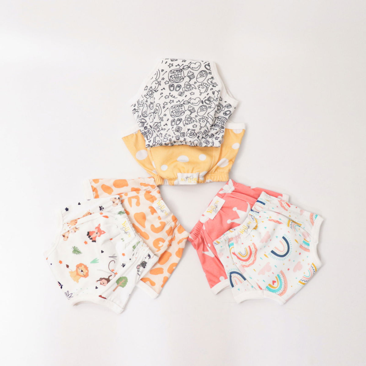 All Colours (Set of 6) Pull-up Toddler Training Pants - Tinycubs - 