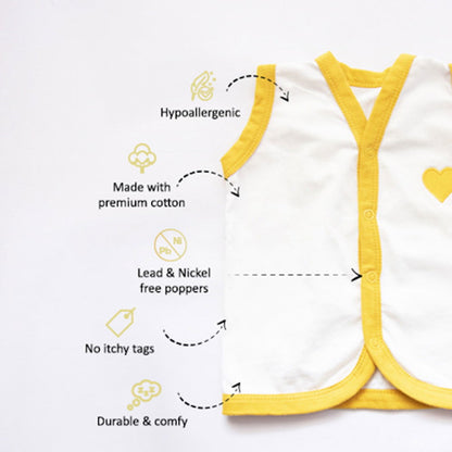 All Hearts - Doodle Baby Vests (Set of 5) - Tinycubs - 