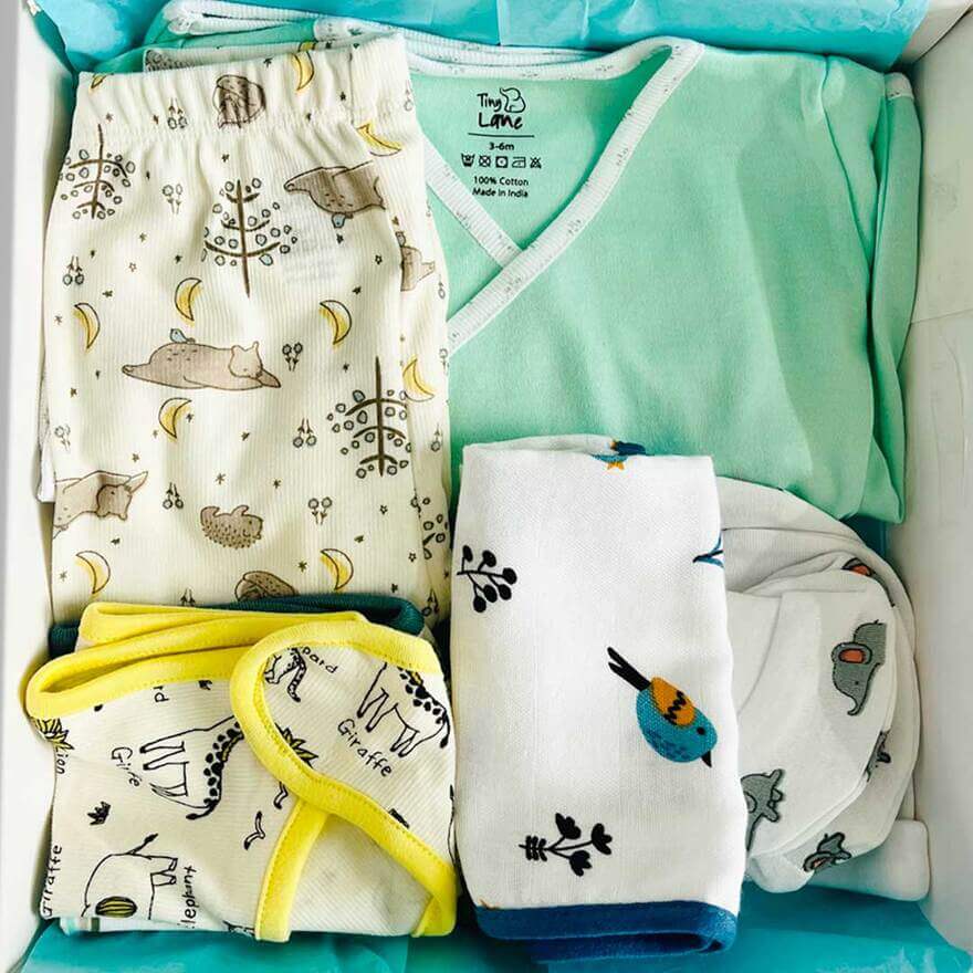 All In One Baby Minty Gift Set | Pack Of 9 - Tinycubs - 