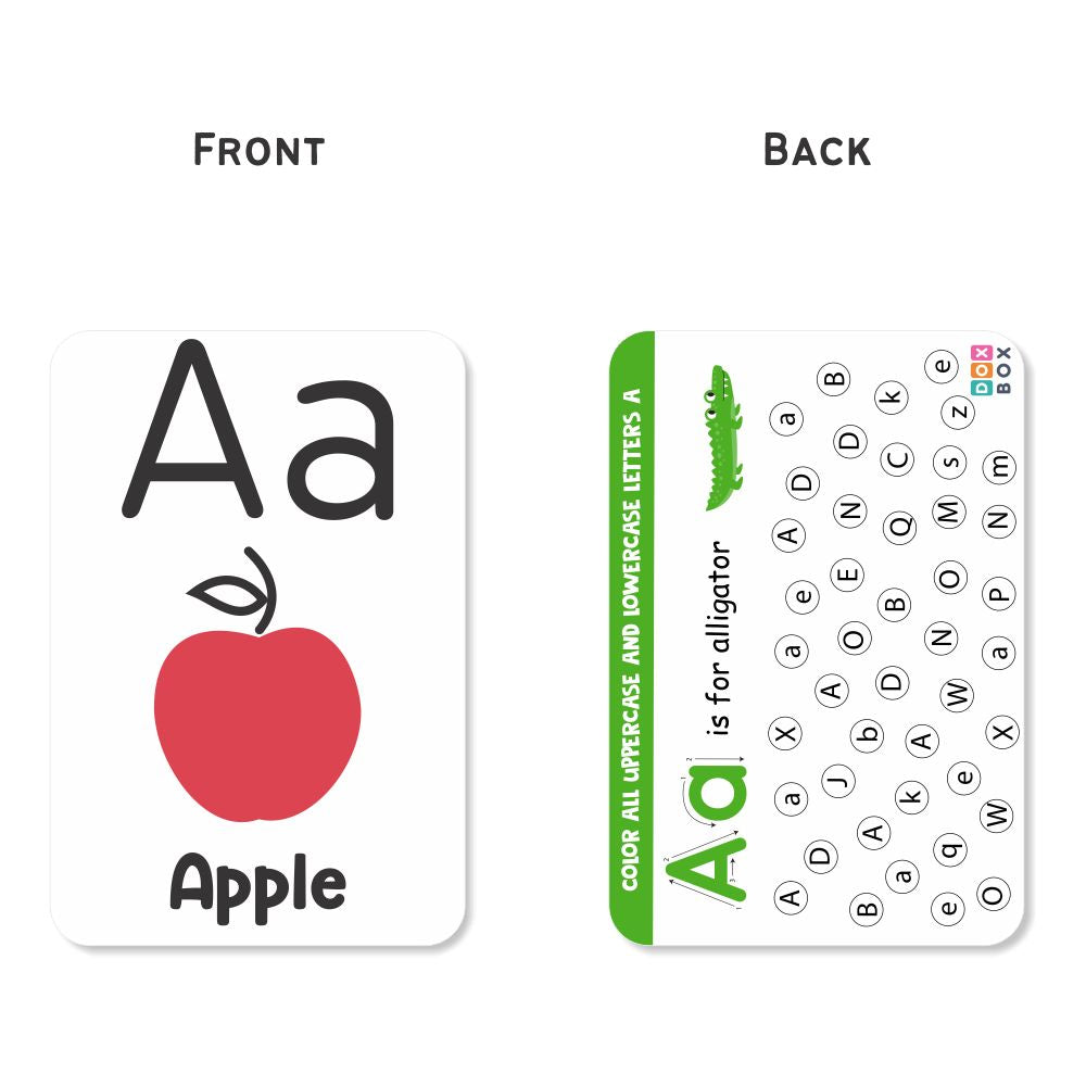 Alphabet Flashcards with activity - Tinycubs - 
