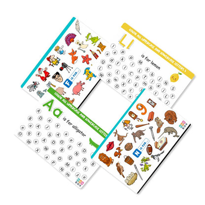 Alphabet Flashcards with activity - Tinycubs - 