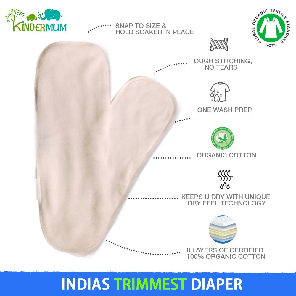 Anchor-Nano Pro AIO Cloth Diaper (with 2 organic inserts and power booster) - Tinycubs - 