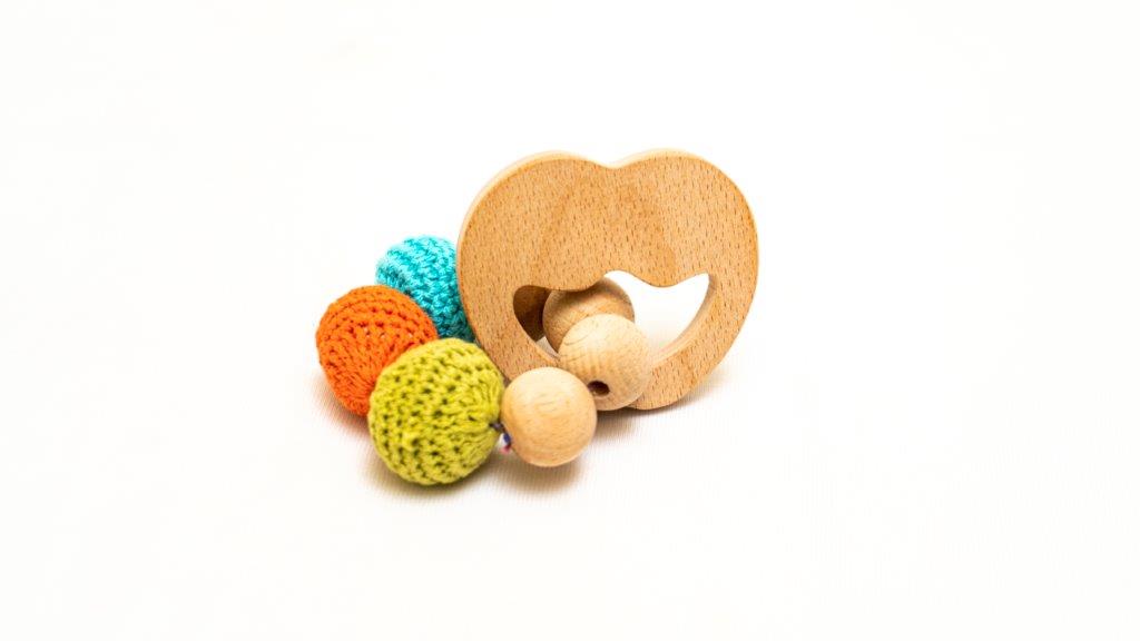 Apple rattle cum teether - Tinycubs - 