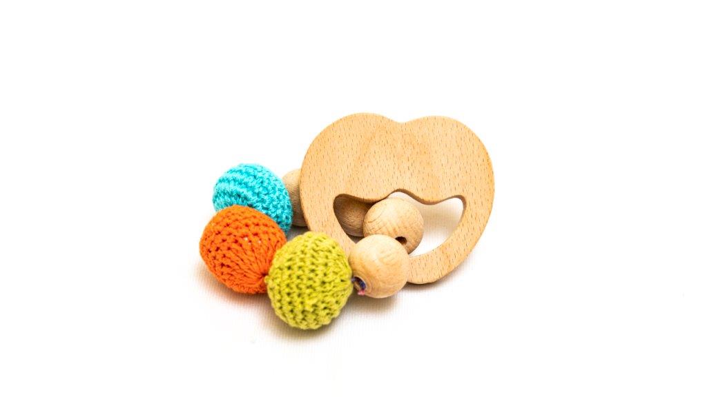 Apple rattle cum teether - Tinycubs - 