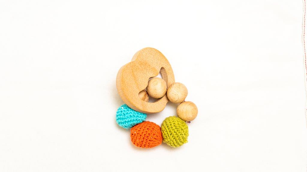 Apple rattle cum teether - Tinycubs - 