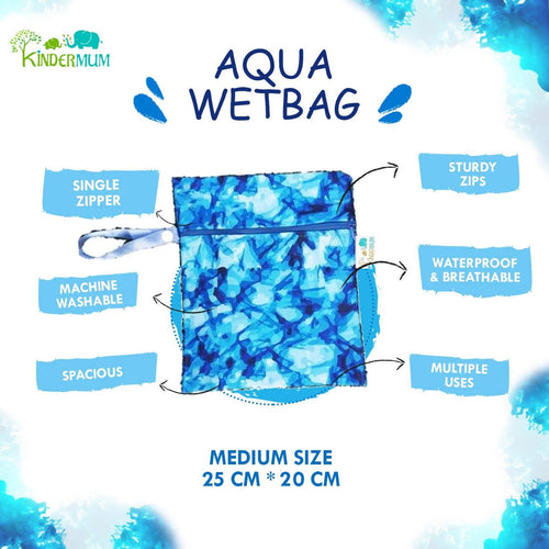 Aqua- Medium Kinder Wetbags - Tinycubs - 