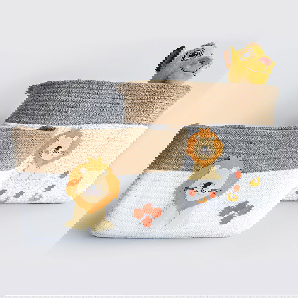 Baby Animals- Cotton Rope Baskets (Set Of 2) - Tinycubs - 
