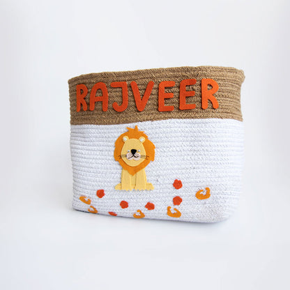 Baby Animals- Cotton Rope Baskets (Set Of 2) - Tinycubs - 