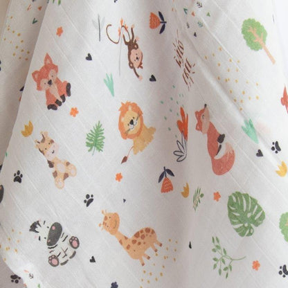 Baby Animals- Reversible Muslin Blanket - Tinycubs - 