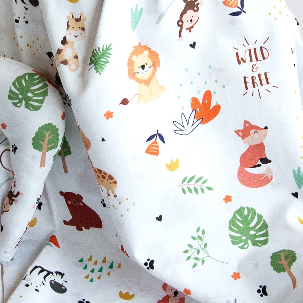 Baby Animals - Cot Bedsheet Set (Fitted) - Tinycubs - 