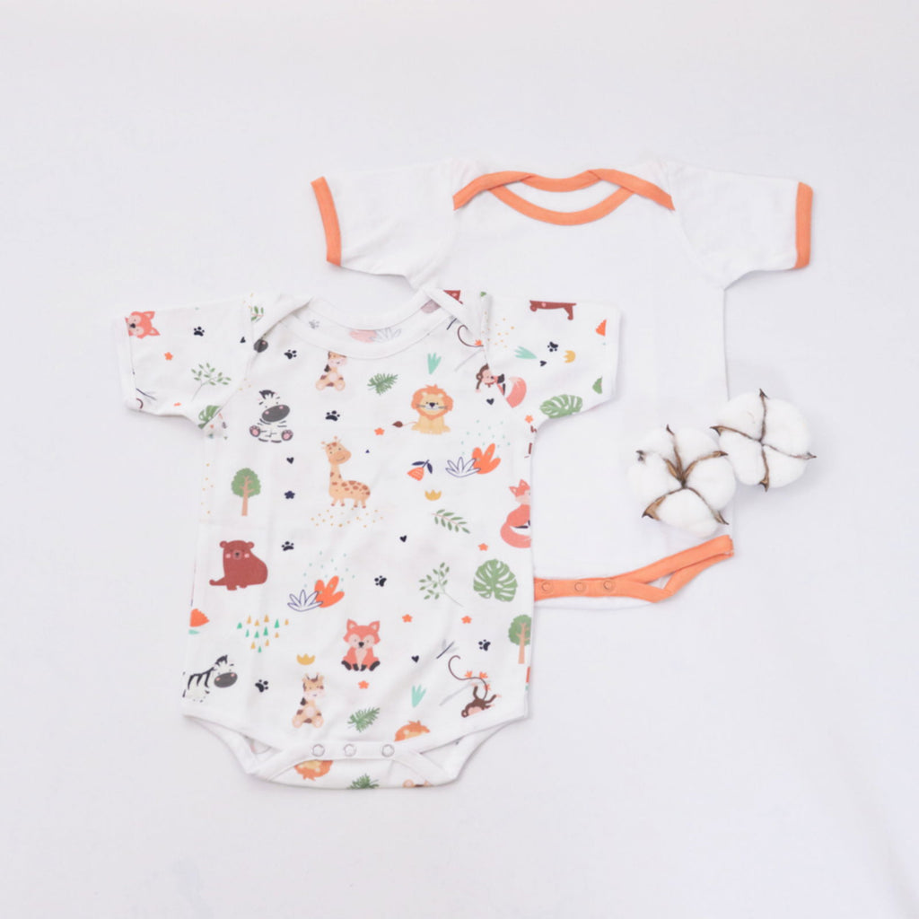 Baby Animals Bodysuits - Set of 2 - Tinycubs - 