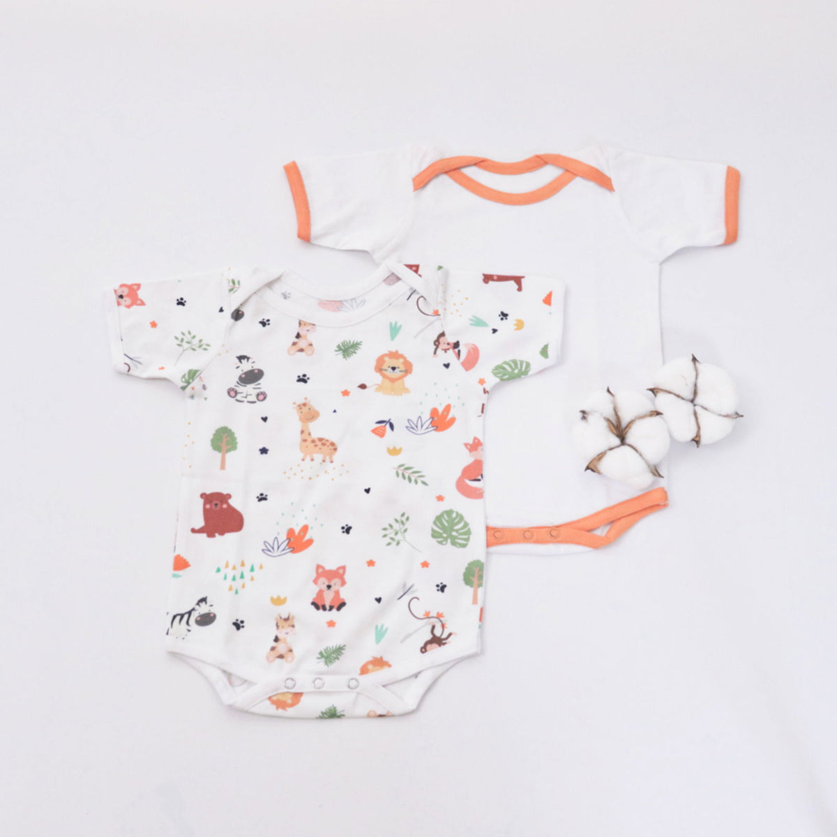 Baby Animals Bodysuits - Set of 2 - Tinycubs - 