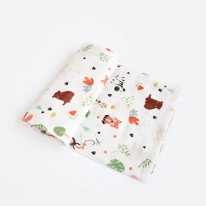 Baby Animals, Wild & Free - Organic Luxury Swaddles Set - Tinycubs - 