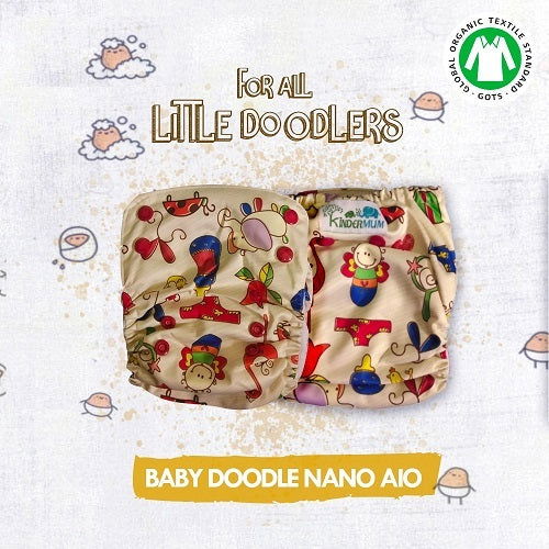 Baby Doodle - Nano all-in-one trim cloth diapers - Tinycubs - 