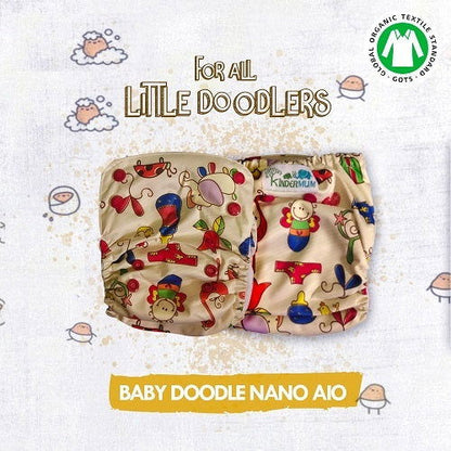 Baby Doodle - Nano all-in-one trim cloth diapers - Tinycubs - 