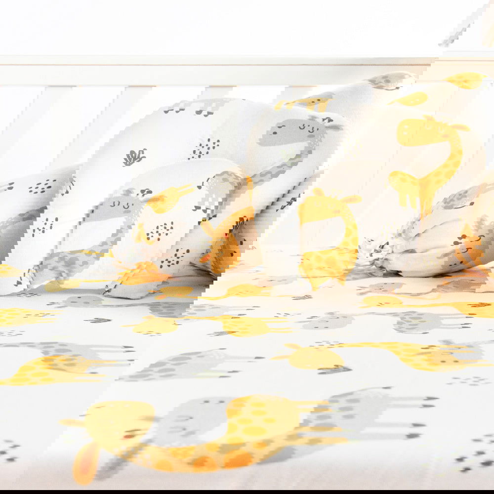 Baby Giraffe - Cot Bedsheet Set (Fitted) - Tinycubs - 