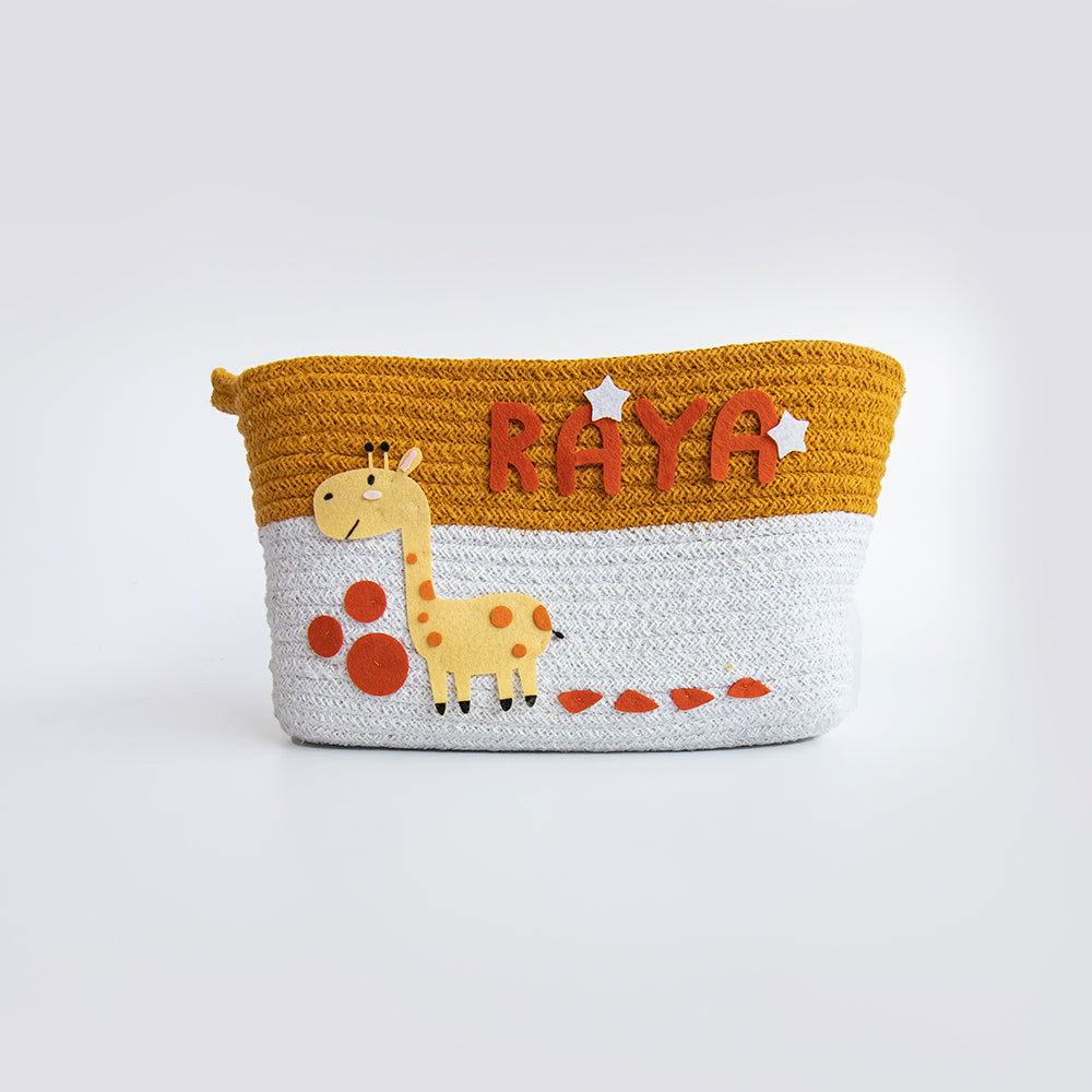 Baby Giraffe - Cotton Rope Baskets (Set Of 2) - Tinycubs - 