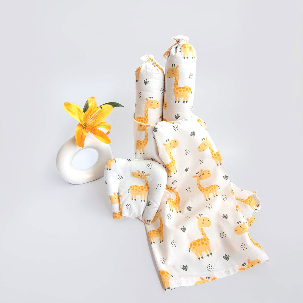 Baby Giraffe - Organic Cot Bedding Gift Set - Tinycubs - 