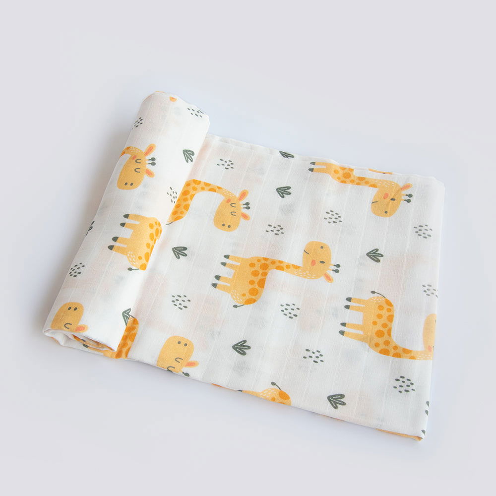 Baby Giraffe - Organic Luxury Swaddle - Tinycubs - 