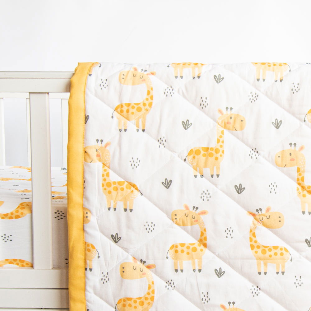 Baby Giraffe - Reversible Comfort Quilt - Tinycubs - 