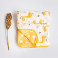 Baby Giraffe - Reversible Muslin Blanket - Tinycubs - 