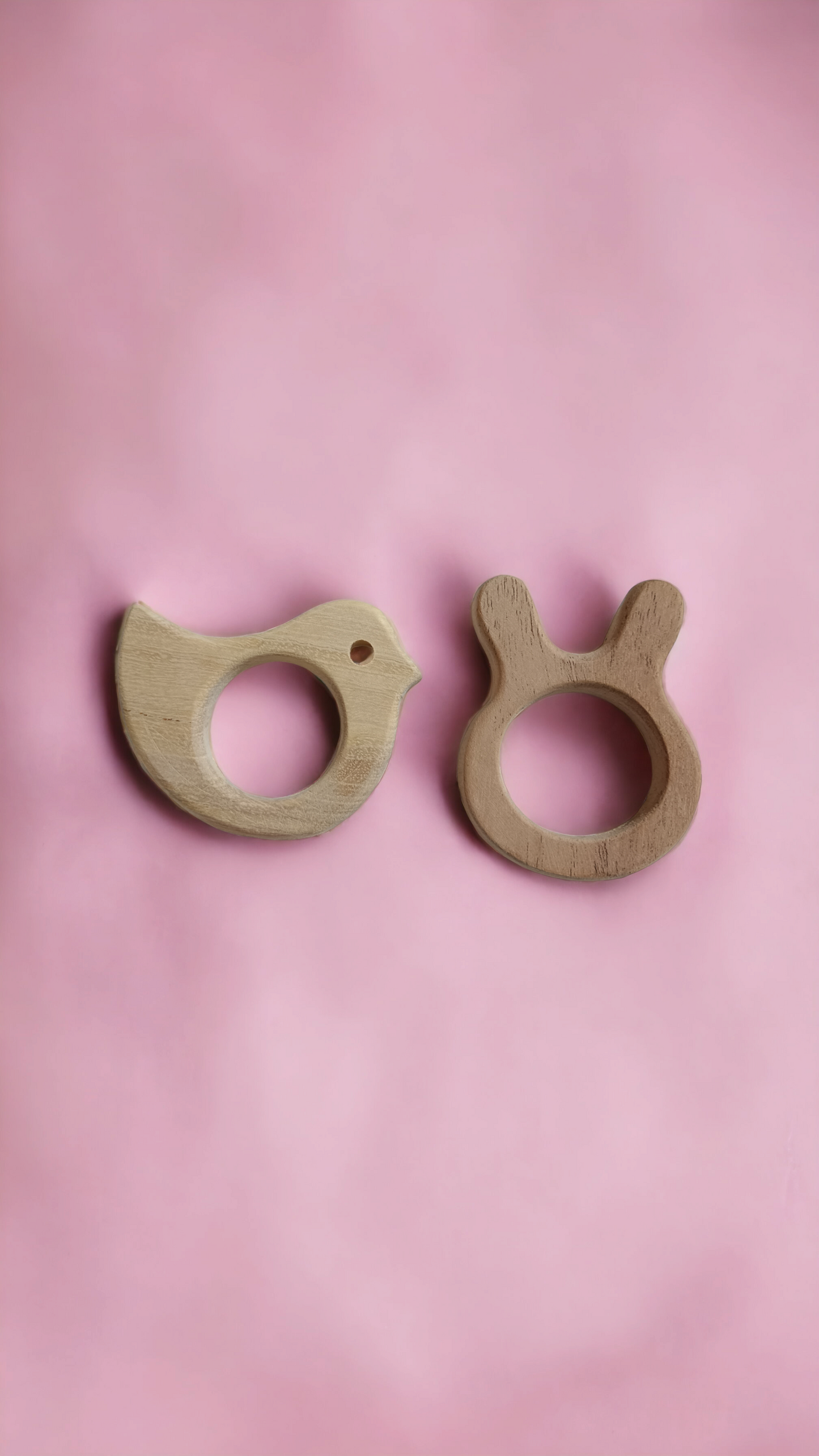 Baby Neem Wooden Teethers - Dove & Bunny Shapes - Tinycubs - 