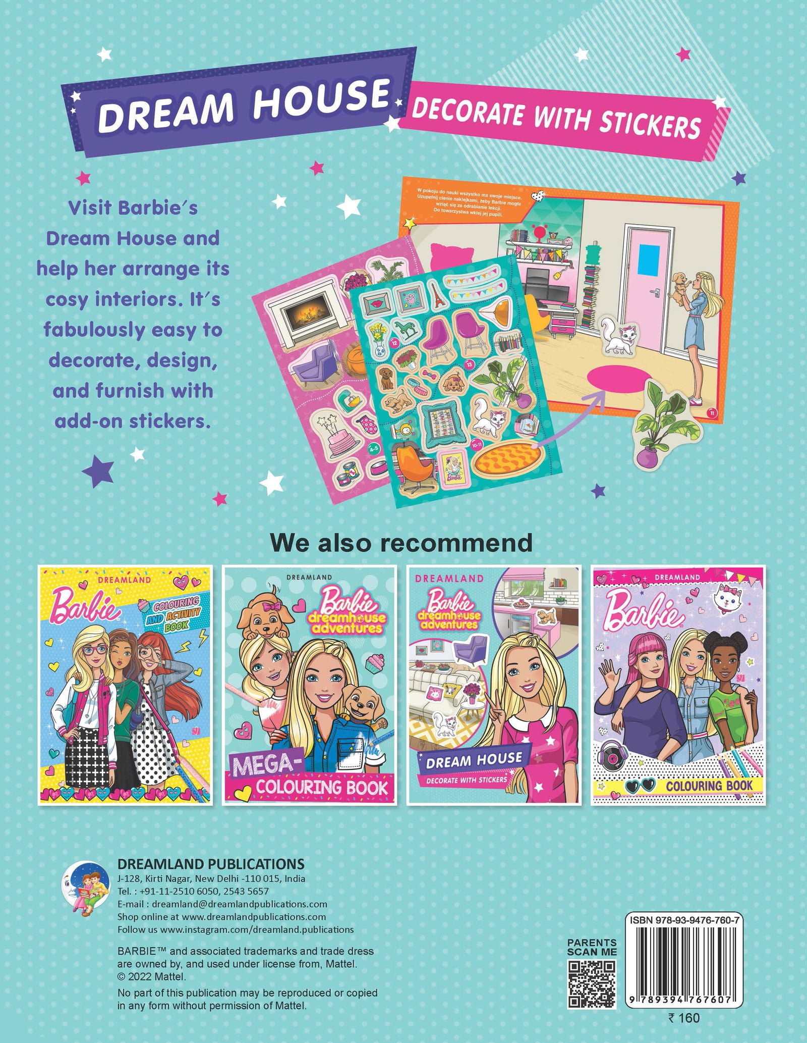 Barbie Dreamhouse Adventures -Dream House Decorate with Stickers - Tinycubs - 