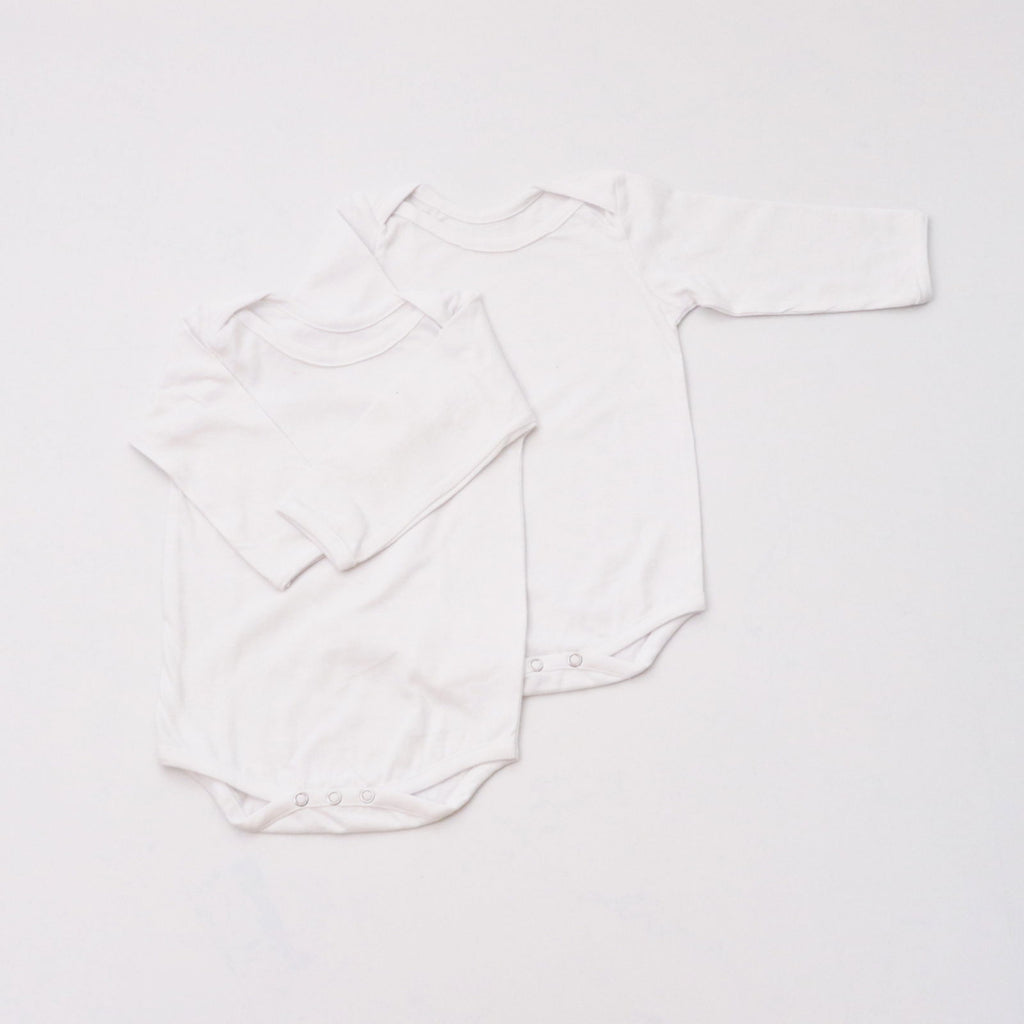 Basic White Bodysuits - Set of 2 - Tinycubs - 