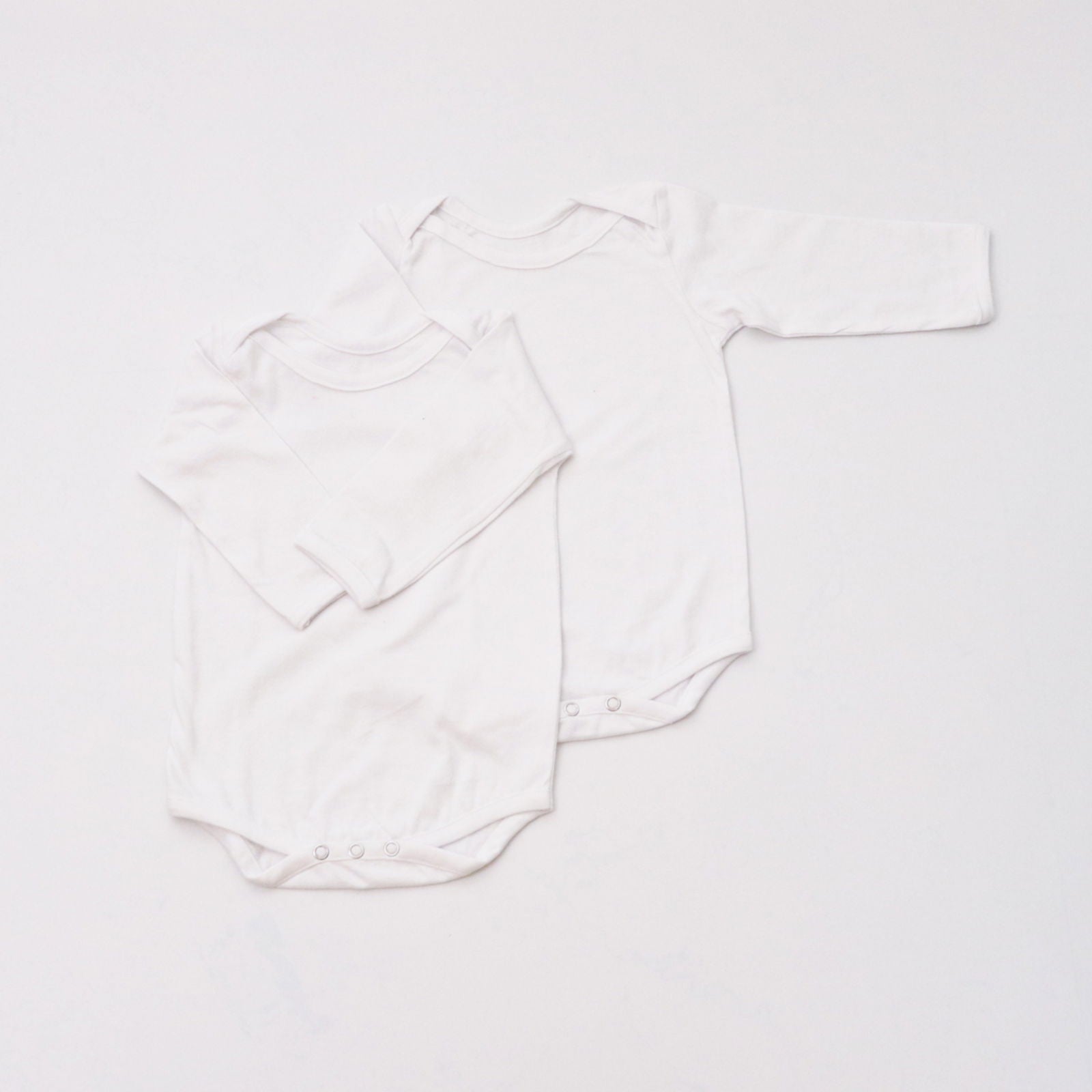 Basic White Bodysuits (full sleeves) - Set of 2 - Tinycubs - 